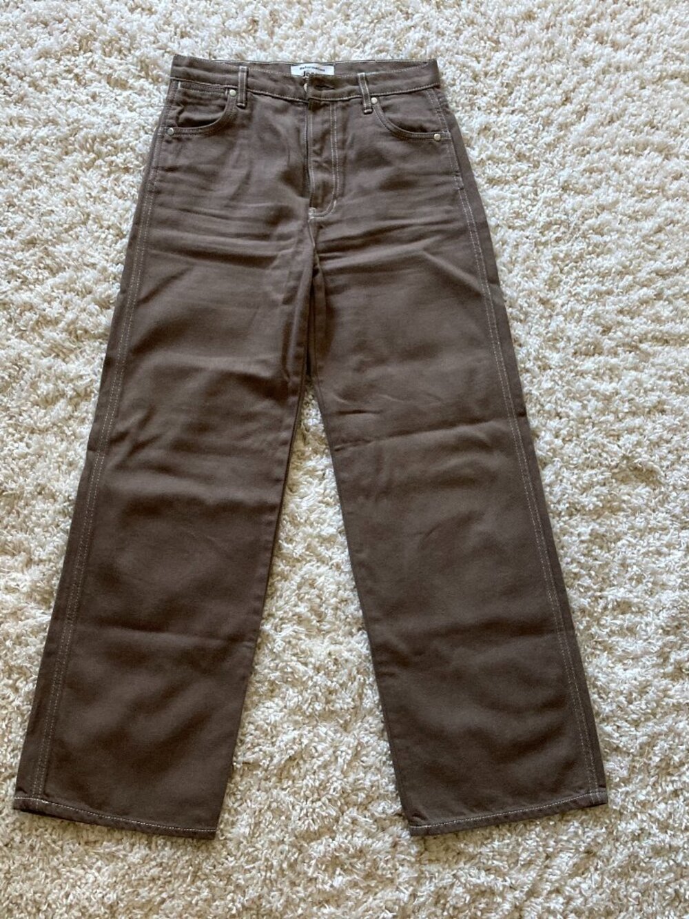 Reformation Brown Wide Leg Jeans Size 26 - Picture 4 of 9